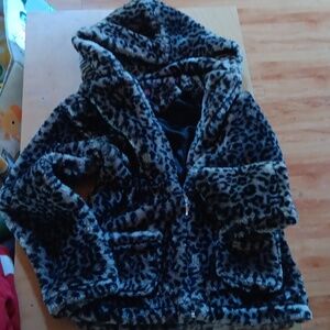 Girls Cheatah Print Coat